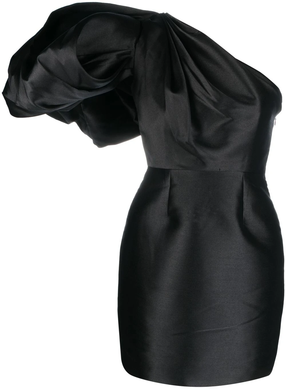 Solace-London-Hayes-puff-sleeve-mini-dress Solace London Black Hayes puff-sleeve mini dress