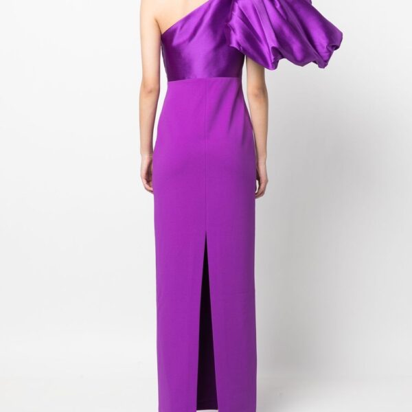 Solace London Purple Karli one-shoulder gown