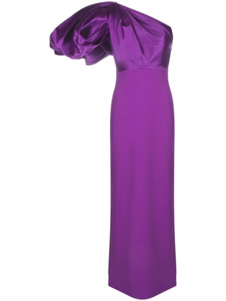 Solace London Purple Karli one-shoulder gown