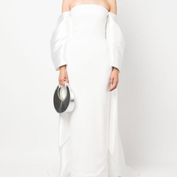 Solace London White Kyla off-shoulder maxi dress