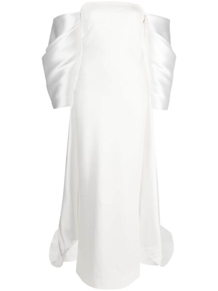 Solace London White Kyla off-shoulder maxi dress
