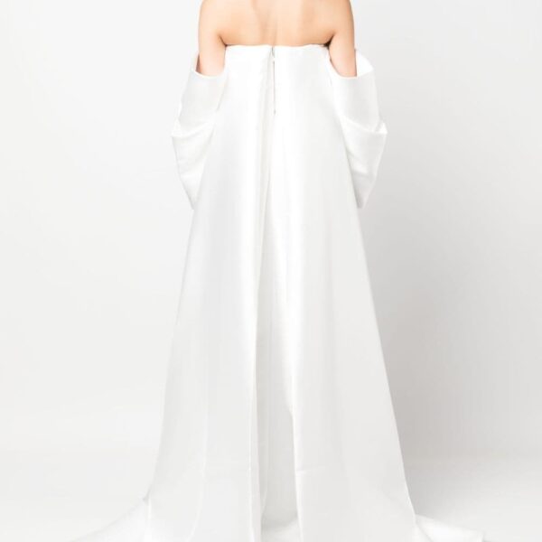 Solace London White Kyla two-tone maxi dress