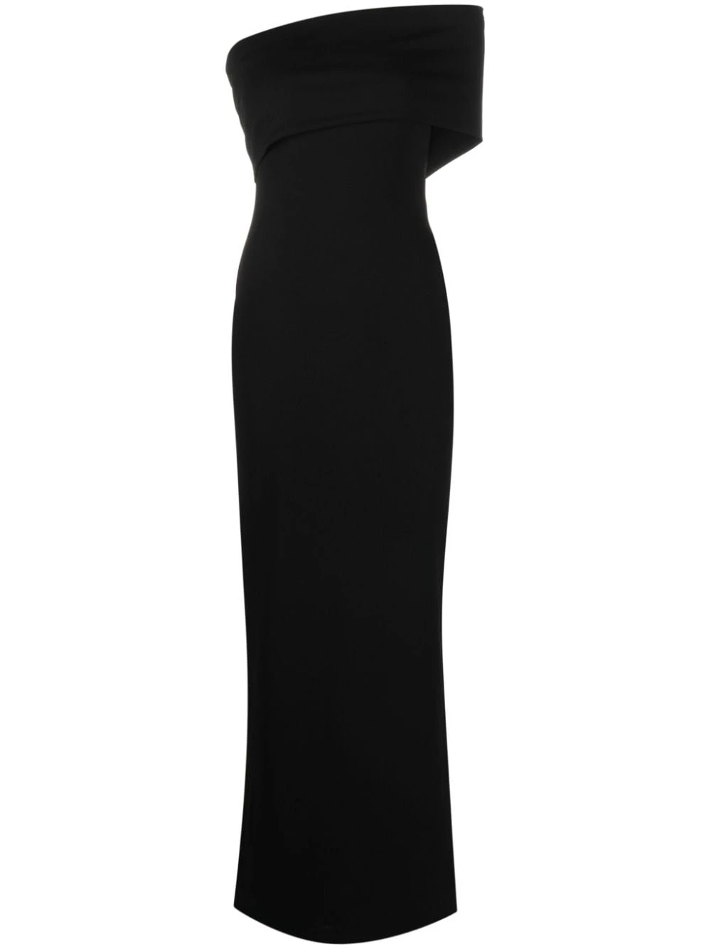 Solace-London-Lana-one-shoulder-maxi-dress Solace London Black Lana one-shoulder maxi dress