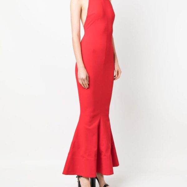 Solace London Pink Lula halterneck mermaid dress