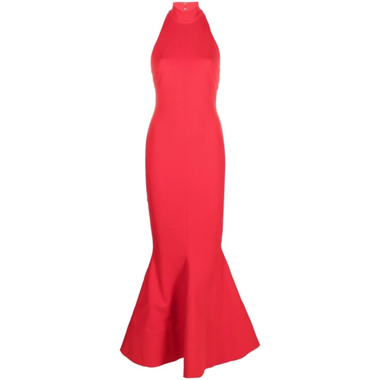 Solace London Pink Lula halterneck mermaid dress