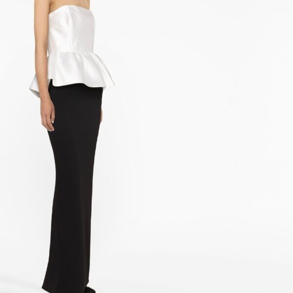 Solace London Black Maddison strapless dress