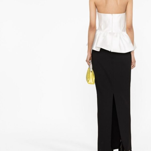 Solace London Black Maddison strapless dress