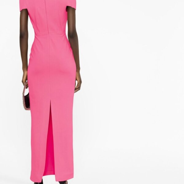 Solace London Pink Marlowe off-shoulder gown