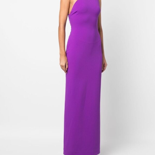 Solace London Purple Nadina one-shoulder maxi dress