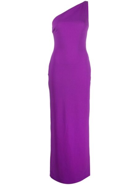 Solace London Purple Nadina one-shoulder maxi dress
