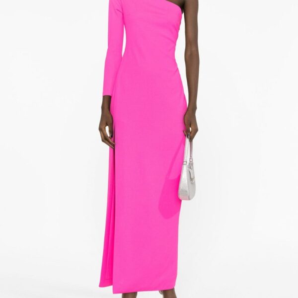 Solace London Pink Palmer one-shoulder maxi dress