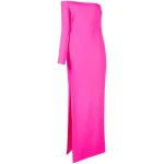 Solace London Pink Palmer one-shoulder maxi dress