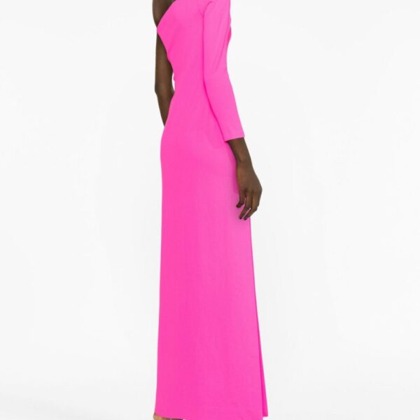 Solace London Pink Palmer one-shoulder maxi dress
