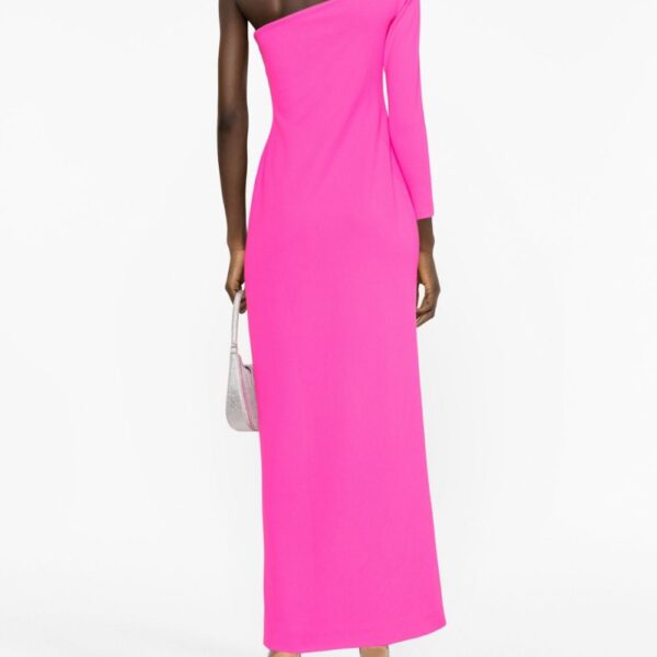 Solace London Pink Palmer one-shoulder maxi dress