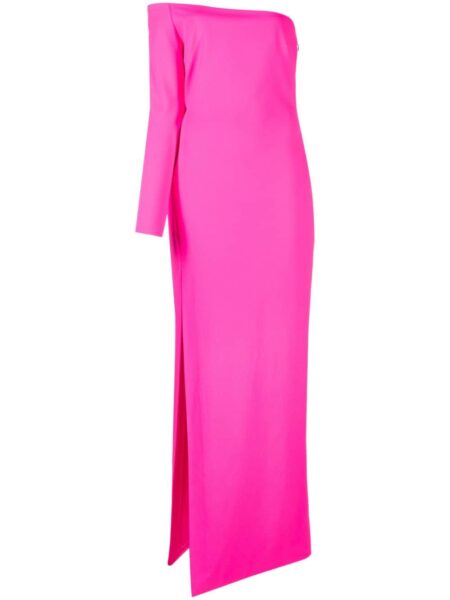 Solace London Pink Palmer one-shoulder maxi dress