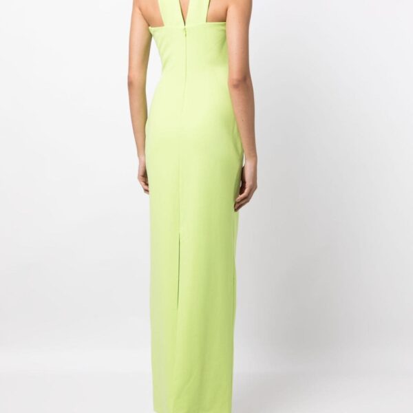 Solace London Green The Amari crêpe gown