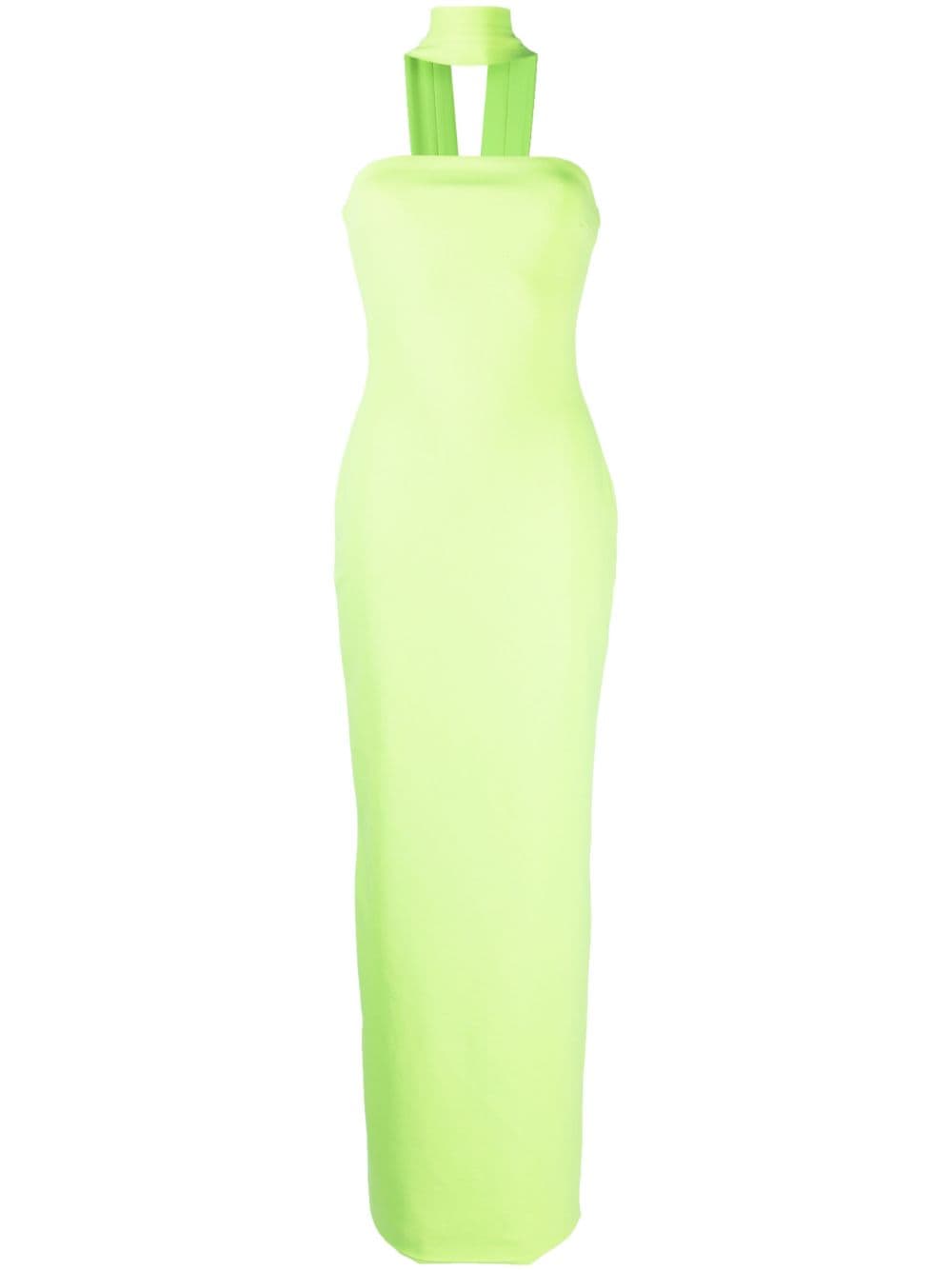 Solace London Green The Amari crêpe gown