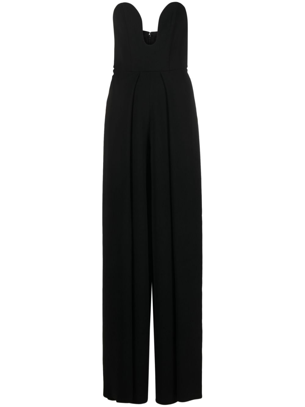 Solace London Black The Anelli wide-leg crêpe jumpsuit