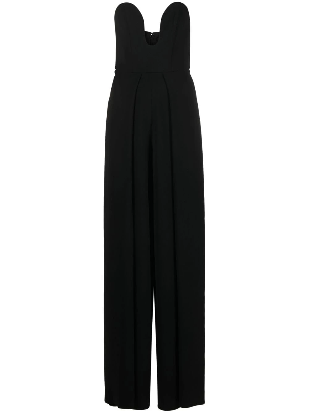 Solace-London-The-Anelli-wide-leg-crepe-jumpsuit Solace London Black The Anelli wide-leg crêpe jumpsuit