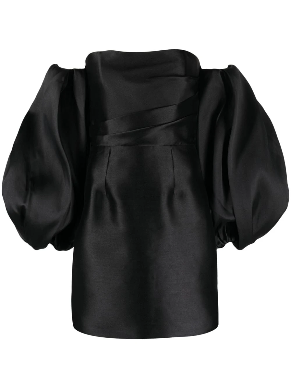 Solace-London-The-Bella-puff-sleeve-minidress Solace London Black The Bella puff-sleeve minidress
