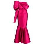 Solace-London-The-Heyam-one-shoulder-faille-gown Solace London Pink The Heyam one-shoulder faille gown