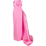 Solace-London-The-Kinsley-strapless-draped-gown Solace London Pink The Kinsley strapless draped gown