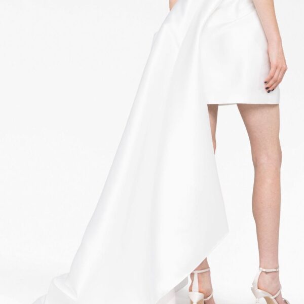 Solace London White The Meyer draped minidress
