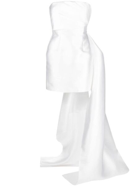 Solace London White The Meyer draped minidress