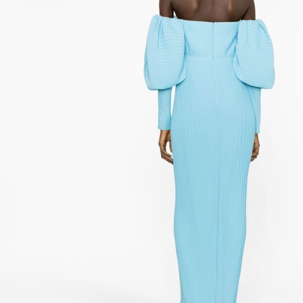 Solace London Blue The Tasmin ribbed maxi dress