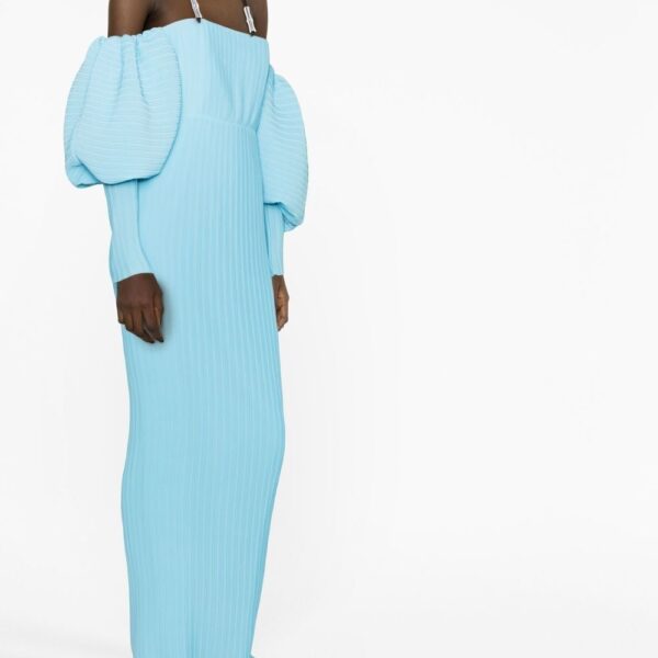 Solace London Blue The Tasmin ribbed maxi dress