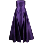 Solace London Purple The Tiffany strapless faille maxi dress