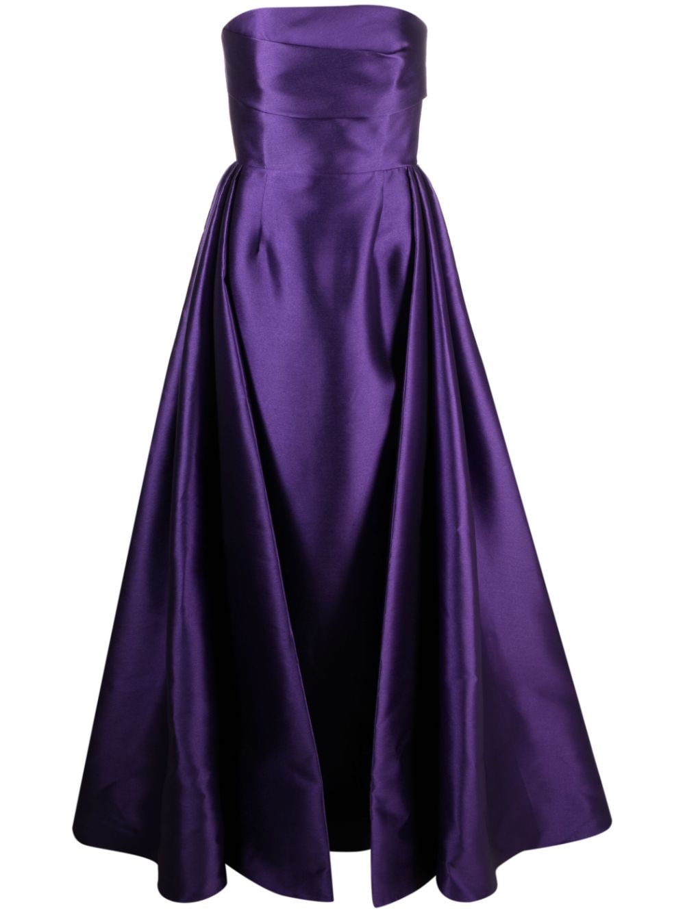 Solace London Purple The Tiffany strapless faille maxi dress