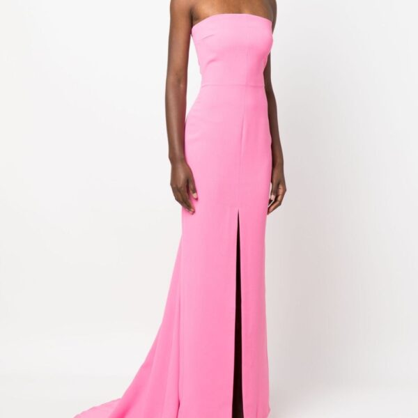 Solace London Purple The Willa strapless crêpe gown
