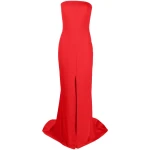 Solace London Red The Willa strapless maxi dress