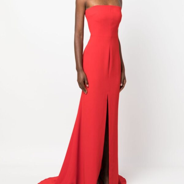 Solace London Red The Willa strapless maxi dress