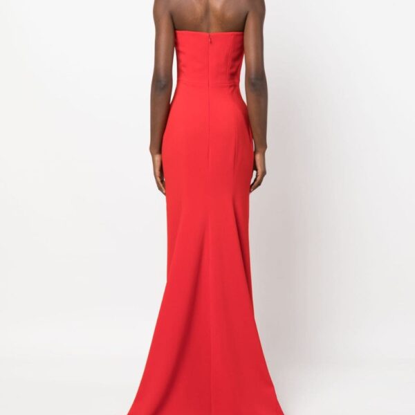 Solace London Red The Willa strapless maxi dress