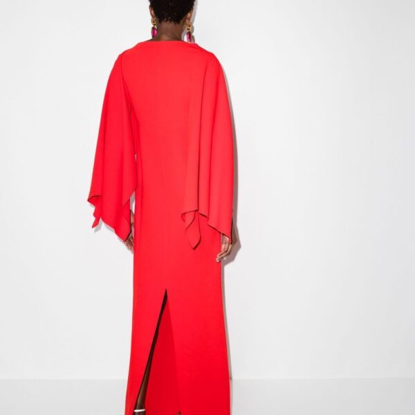 Solace London Red Yael boat neck dress
