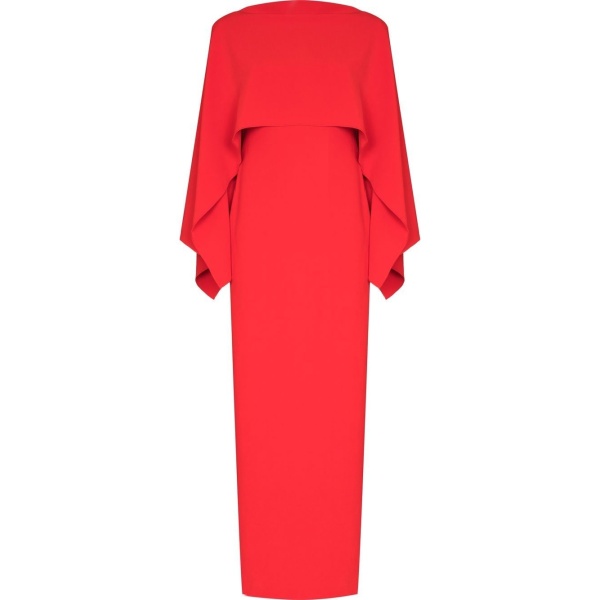 Solace London Red Yael boat neck dress