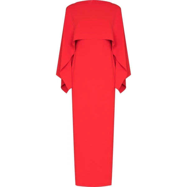 Solace London Red Yael boat neck dress