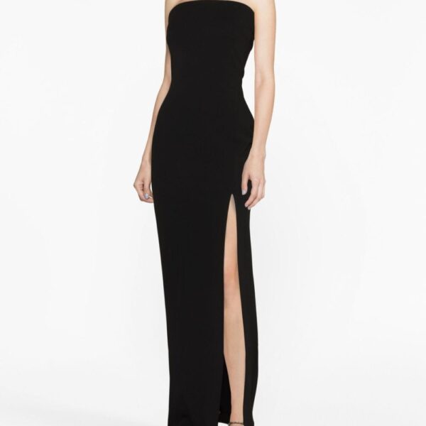 Solace London Black Zora strapless maxi dress