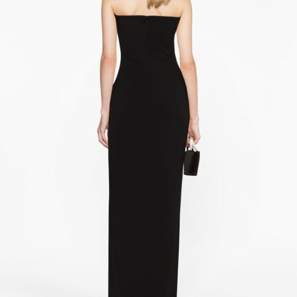 Solace London Black Zora strapless maxi dress