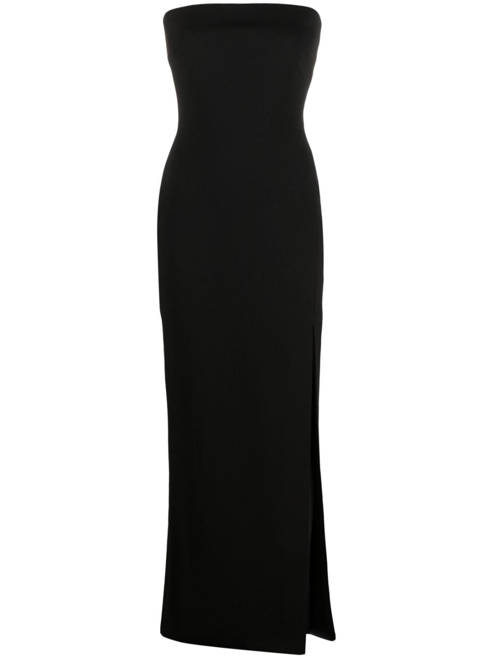Solace London Black Zora strapless maxi dress