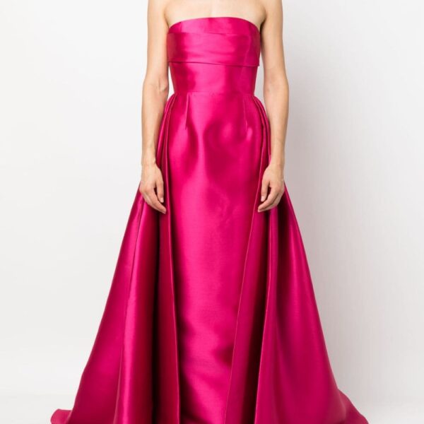 Solace London Pink bandeau strapless dress