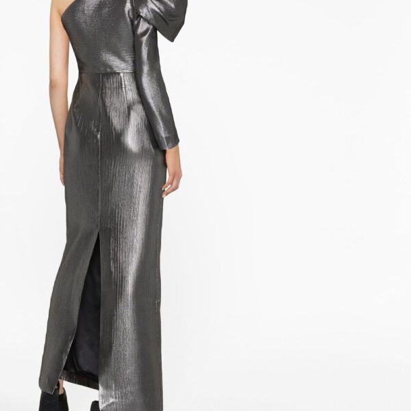 Solace London Metalic one-shoulder maxi dress