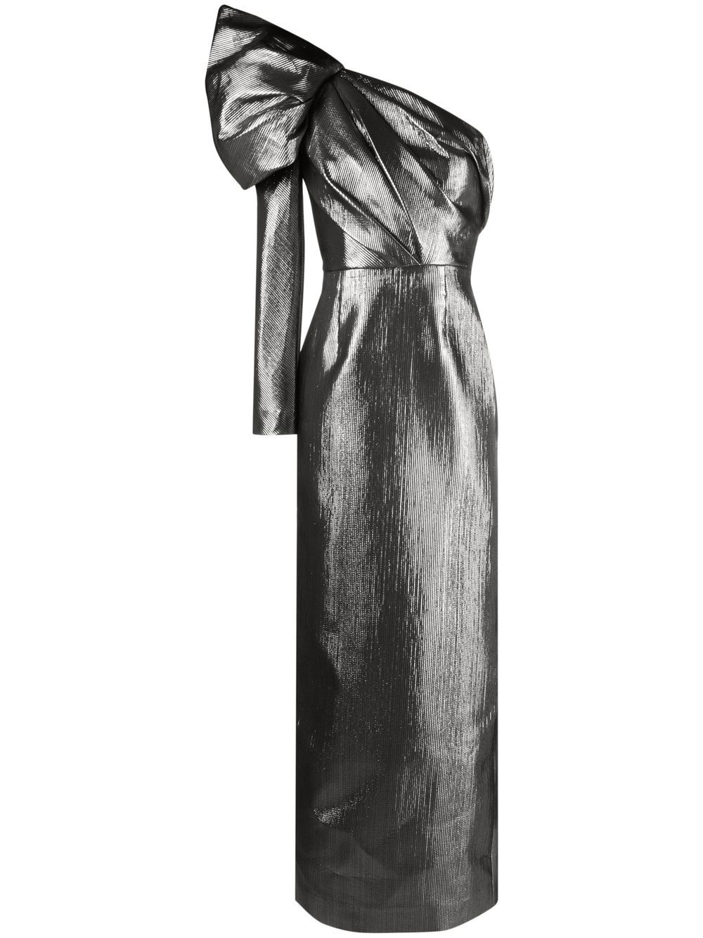Solace London Metalic one-shoulder maxi dress