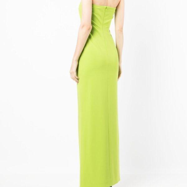 Solace London Green strapless maxi dress