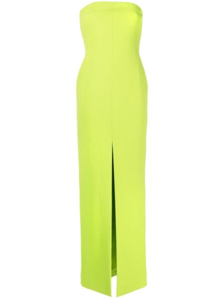 Solace London Green strapless maxi dress