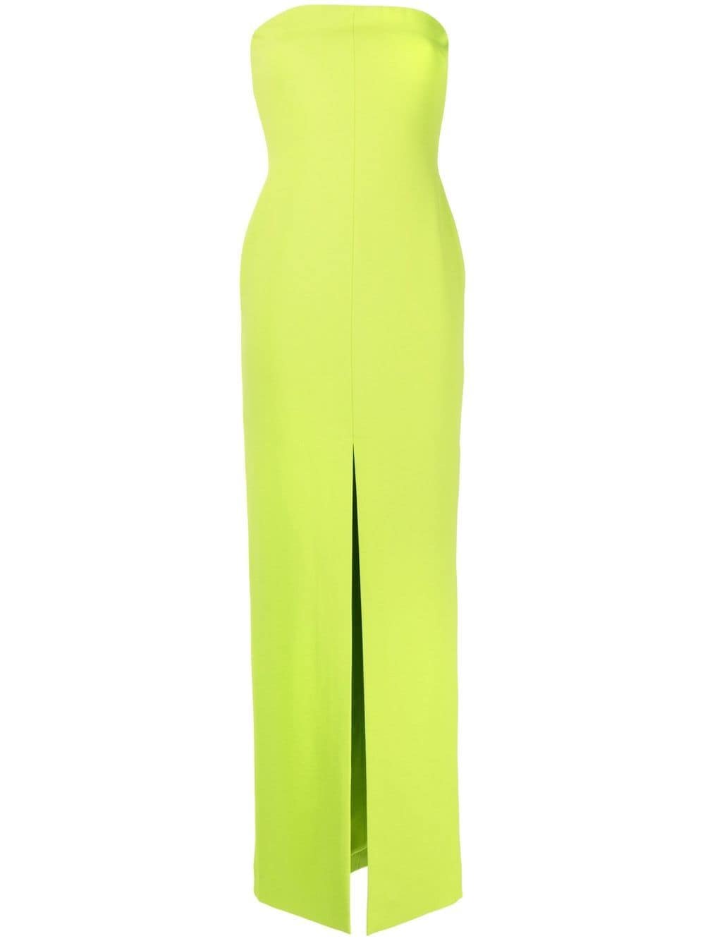 Solace London Green strapless maxi dress