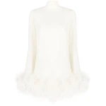 Taller-Marmo-feather-trim-minidress Taller Marmo feather dress