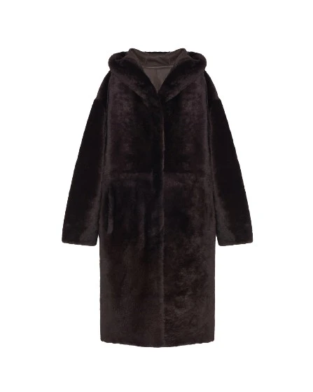 Yves Salomon Long Hooded Shearling Coat85640 nobg Yves Salomon Long Hooded Shearling Coat85640 nobg